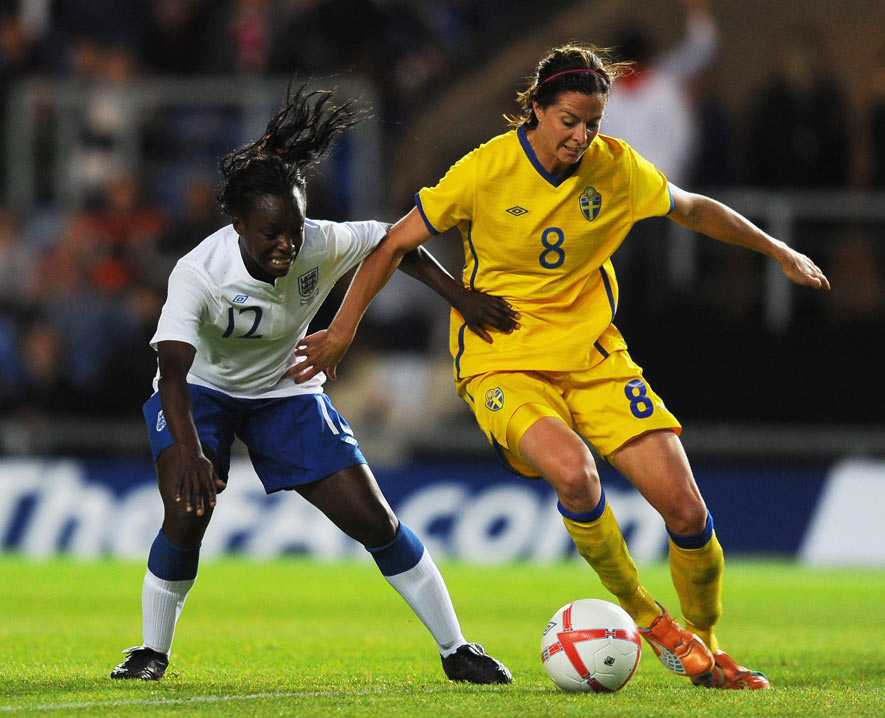 Eniola Aluko in action against Sweden.